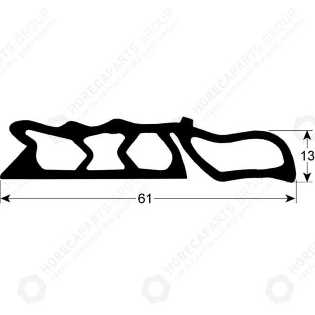 Horeca Parts - Trolley seal for trays, profile 4090 L 820 mm Quantity 1 - Rational combi-steamer (3786495)