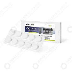Horeca Parts - Extreme Coffee Tablets NEW FORMULA – profesjonalny środek do mycia ekspresów, 10 tabletek w blistrze, Hendi