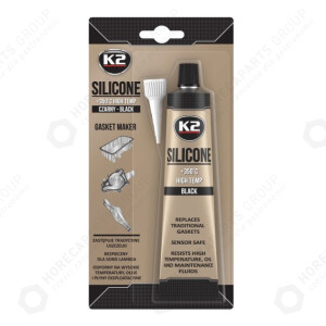 Horeca Parts - K2 Silikon czarny luz, wysokotemperaturowy +350°C płynna uszczelka 85G