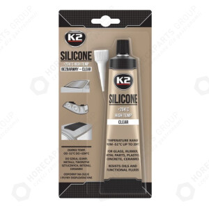 Horeca Parts - K2 Silikon bezbarwny, zakres temperatur od -51ºC do 204°C, płynna uszczelka 85G
