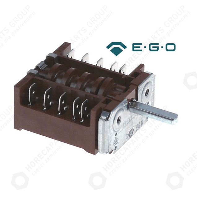 Horeca Parts - Comutator cu came 4 poziții secvență 0-1-0-2 16A 4NO 6x4.6mm lungime fixare 23mm male 6.3mm plastic