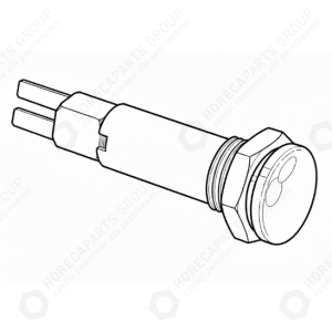 Horeca Parts - Led Ø6 pomarańczowy + przewody - Zmywarka Silanos