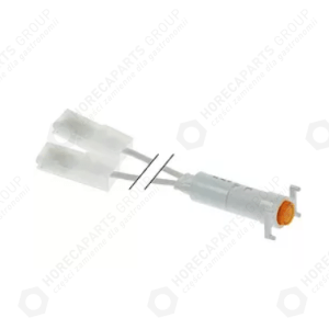 Horeca Parts - Lampka kontrolna Ø8,5 mm żółta 250 V, przyłącze złącze męskie Faston 6,3 mm - Zmywarka Silanos (903686)