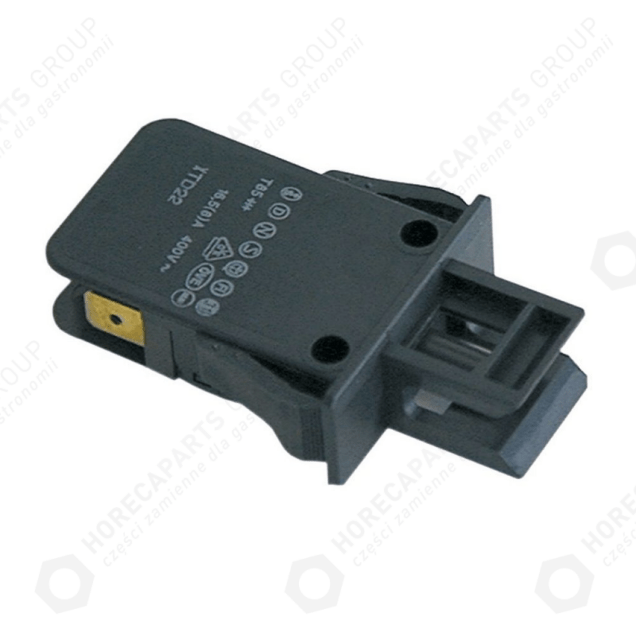 Horeca Parts - Mikroschalter mit Stift 400V 16A 2NO Stecker 6,3mm schwarz - Fritteuse Tecnoinox