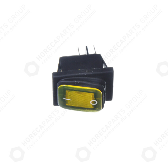 Horeca Parts - On/off switch ( yellow ) - Hendi bemars, deep fryers, extensions and refrigerated tables