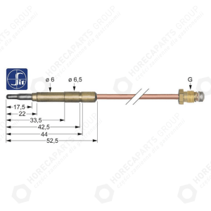Horeca Parts - Termocuplu M10x1 L 320mm conexiune 6mm
