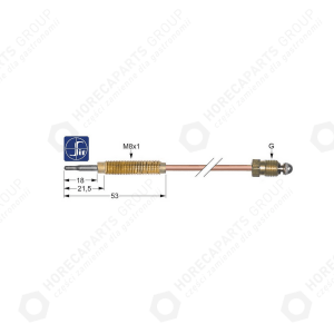 Horeca Parts - Thermoelement M9x1 Länge 600mm Brenneranschluss M8x1
