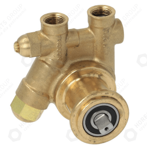 Horeca Parts - Brass pump with filter, compression fitting 3/8″ NPT, axle 4.8x11 mm, capacity 100 l/h, length 82 mm