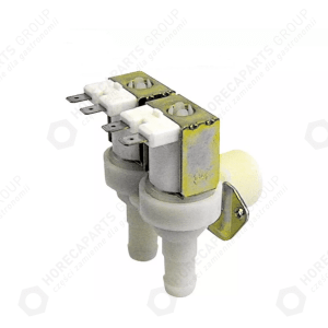 Horeca Parts - Elektrozawór podwójny kątowy 230V wlot 3/4" wylot 14mm - Zmywarka uniwersalna Aristarco (370020)