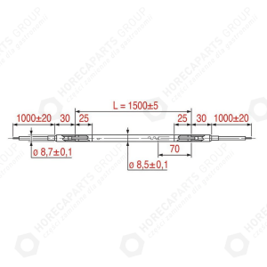 Horeca Parts - Heizung 550W 230V Länge 1500mm