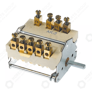 Horeca Parts - Cam switch 32A switching sequence 0-1-2 axis diameter 6x4.6mm