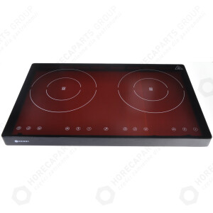 Horeca Parts - Górna obudowa z szkłem - Kuchenka indukcyjna podwójna Black Line 2000W+ 1500W Hendi 239414