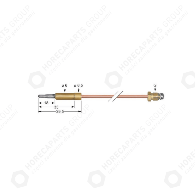 Horeca Parts - Termopara M8x1 dł. 1200mm podłączenie do palnika śr. 6mm