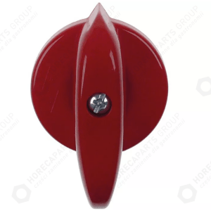 Horeca Parts - Schalterknopf Nullzeichen Durchmesser 34/60mm Länge 50mm Höhe 22mm Befestigung 5x5mm rot