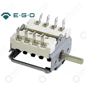 Horeca Parts - Cam switch 4 position sequence 0-1-0-1 16A 4NO 6x4.6mm mounting length 23mm male 6.3mm ceramic