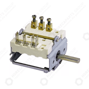 Horeca Parts - Przełącznik krzywkowy 2 pozycyjny sekwencja 0-1 16A 3NO 6x4,6mm dł. mocowania 23mm podł. F6,3 ceramika - Patelnia elektryczna Palux (3057095)