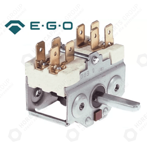 Horeca Parts - Cam switch 4 position sequence 0-1-0-1 16A 2NO 6x4.6mm mounting length 23mm male 6.3mm ceramic