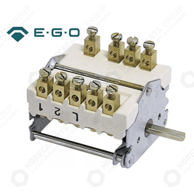 Horeca Parts - Cam switch 5 position sequence 0-1-2-3-4 32A 2NO 2CO 6x4.6mm mounting length 23mm ceramic