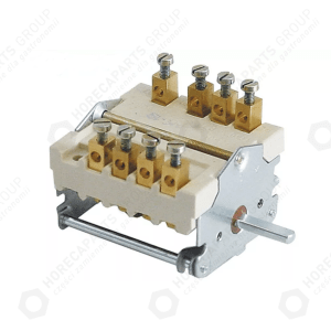 Horeca Parts - Comutator cu came 4 poziții secvență 0-1-2-3 32A 4NO 6x4.6mm lungime montaj 23mm ceramică - Mașină de paste Lotus (3057336)