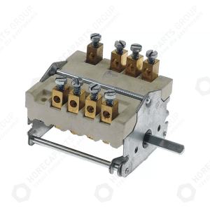Horeca Parts - Przełącznik krzywkowy 2 pozycyjny sekwencja 0-1 32A 6x4,6mm dł. mocowania 23mm ceramika - Płyta grillowa elektryczna Mareno, Zanussi (3057140)