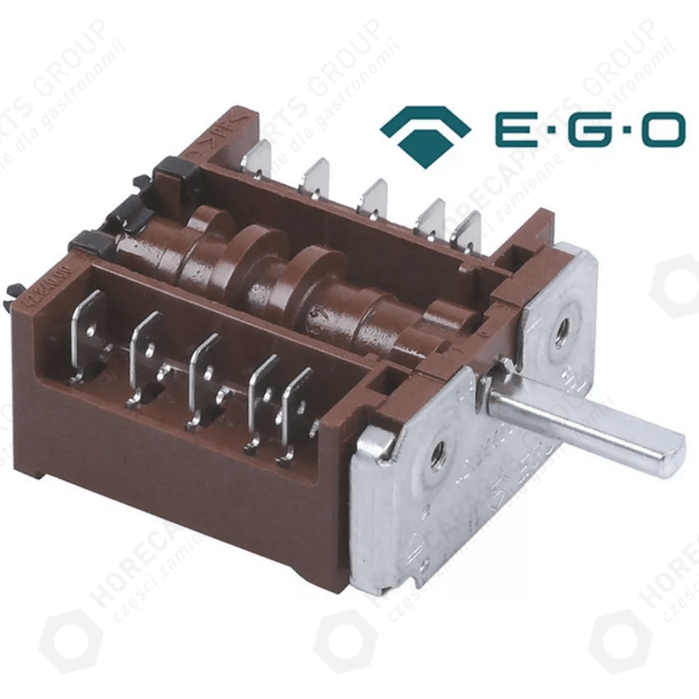 Horeca Parts - Function switch 4 operating positions sequence 0-1-2-3 shaft with 6x4.6mm shaft L 23mm
