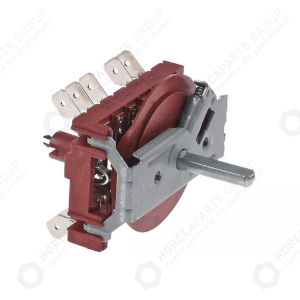 Horeca Parts - Comutator cu came 8 poziții secvență 0-1-2-3-4-5-6-7 16A 5NO 6x4.6mm lungime fixare 23mm mascul 6.3mm plastic - Zanussi cuptor electric cu convecție (40C6245)
