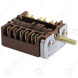 Horeca Parts - Comutator cu 4 poziții secvență 0-1-2-3 16A 5NO 6x4.6mm lungime de montare 23mm male 6.3mm plastic (5095666)