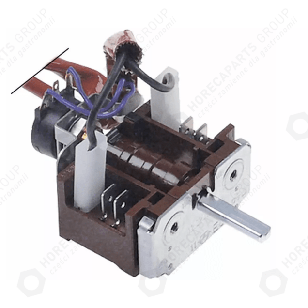 Horeca Parts - Vačkový spínač 2 polohy sekvence 0-1 16A 1no 6x4,6mm upevňovací délka 23mm