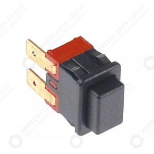 Horeca Parts - Momentary pushbutton, fitting size 19x13mm 250V 16A 1NO, male 4.8mm, rectangular black - Universal dishwasher Aristarco (3319206)