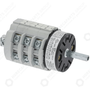 Horeca Parts - Nocken-Drehschalter 4 Positionen 1-0-2-3 6-polig Typ CS0168341 400V 16A 5x5mm