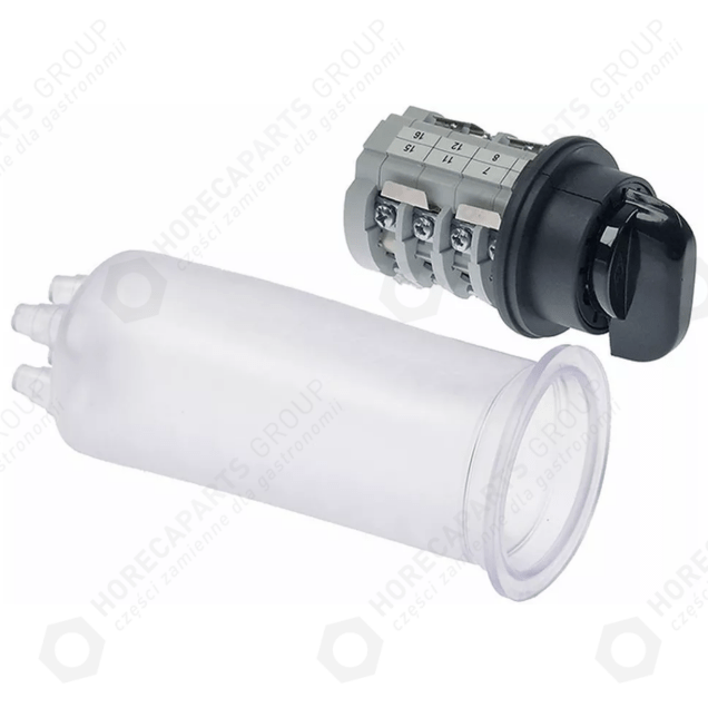 Horeca Parts - Przełącznik obrotowy krzywkowy 3 pozycyjny 1-0-2 8-biegunowy typ CS0177412 400V 20A 5x5mm