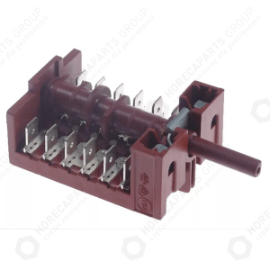 Horeca Parts - Przełącznik krzywkowy 4 pozycyjny sekwencja 0-1-2-3 16A 6NO 6x4,6mm dł. mocowania 23mm podł. męskie 6,3mm - Zmywarka uniwersalna