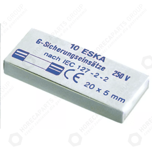 Horeca Parts - Bezpiecznik śr. 5mm dł. 20mm 6,3A 250V 10szt. - Zmywarka uniwersalna Winterhalter, Mach (5024043)