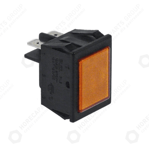 Horeca Parts - Lampa sygnalizacyjna wymiar montażowy 30x22mm 230V żółty przyłącze Wtyk płaski 6,3mm