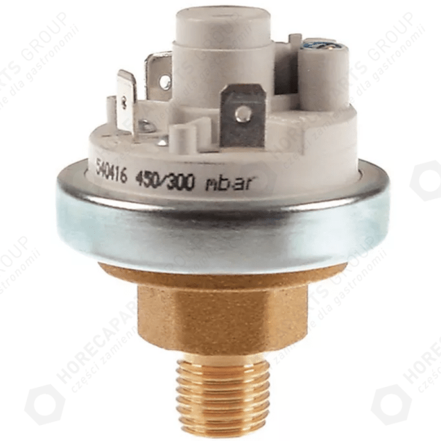 Horeca Parts - Hydrostat 450/300mbar připojení 1/4“ průměr 45mm - vertikální připojení
