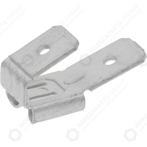 Horeca Parts - Konektor męski płaski podwójny prosty bez izolacji 6,3x0,8mm mosiądz temp. max 110°C 100szt.