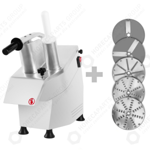 Horeca Parts - Elektryczna krajalnica do warzyw - 550 W - włącznie z 5 tarczami do krojenia - GGM Gastro (GEH5)