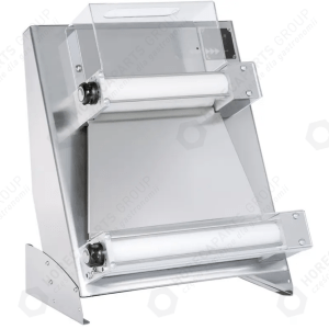 Horeca Parts - Wałkownica elektryczna do pizzy „Touch and Go” 400 z 2 parami wałków, Prismafood, waga porcji ciasta 0,22-0,90 kg, 230V/250W, 585x435x(H)715mm