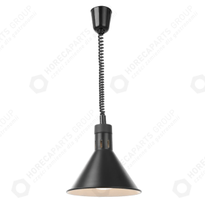 Horeca Parts - Lampa do podgrzewania potraw wisząca, stożkowa, HENDI, czarny, 230V/250W, fi.275x(H)250mm