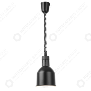 Horeca Parts - Lampa do podgrzewania potraw wisząca, cylindryczna, HENDI, czarny, 230V/250W, fi.175x(H)250mm