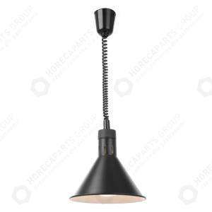 Horeca Parts - Lampa do podgrzewania potraw wisząca, stożkowa, HENDI, srebrny, 230V/250W, fi.275x(H)250mm