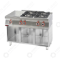 Horeca Parts - Kuchnia gazowa z płyta grzewczą kromet- 700.KG-4/I-400.S