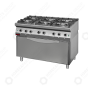 Horeca Parts - Plynový sporák s elektrickou troubou kromet - 700.KG-6/PE-3