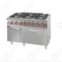 Horeca Parts - Plynový sporák s plynovou troubou kromet- 700.KG-6/PG-2