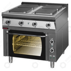Horeca Parts - Elektrický sporák s elektrickou troubou kromet 900.KE-4PE/T