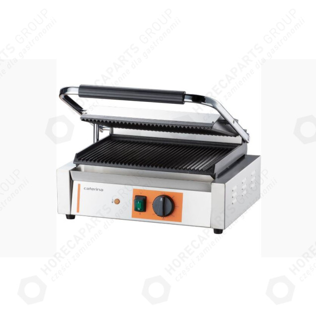 Horeca Parts - Kontakt grill PANINI ryflowany, P 2.2 kW Stalgast 742038