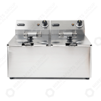 Horeca Parts - deep fat fryer 2×4 l, HENDI, Kitchen Line, 8L, 230V/6000W, 470x380x(H)330mm