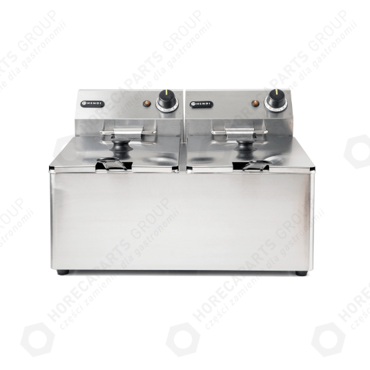 Horeca Parts - Frytownica 2×4 l, HENDI, Kitchen Line, 8L, 230V/6000W, 470x380x(H)330mm