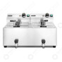 Horeca Parts - Frytownica manualna z kranem spustowym, 2 × 8 l, HENDI, Profi Line, 16L, 230V/7000W, 605x515x(H)350mm