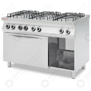 Horeca Parts - Plynový sporák s troubou, 6 hořáků Revolution 226452